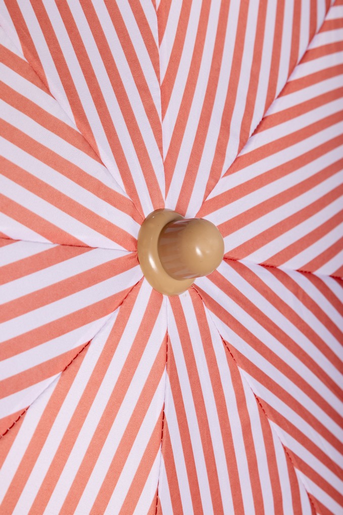 EasyShade Beach Parasol 2m - Striped Terracotta