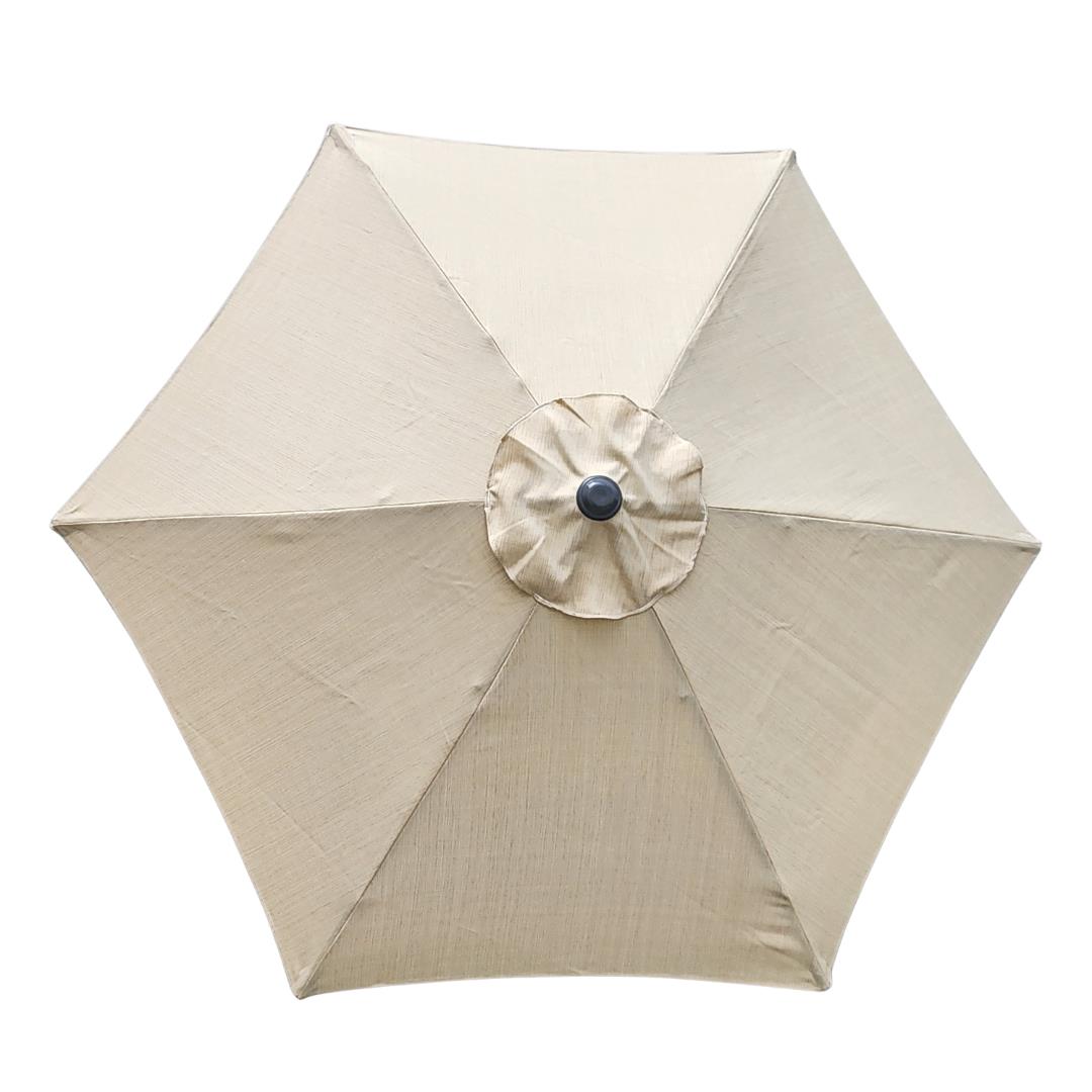 Garden Parasol Replacement Cover 2.4M 6 Ribs Fabric - Olefin Beige