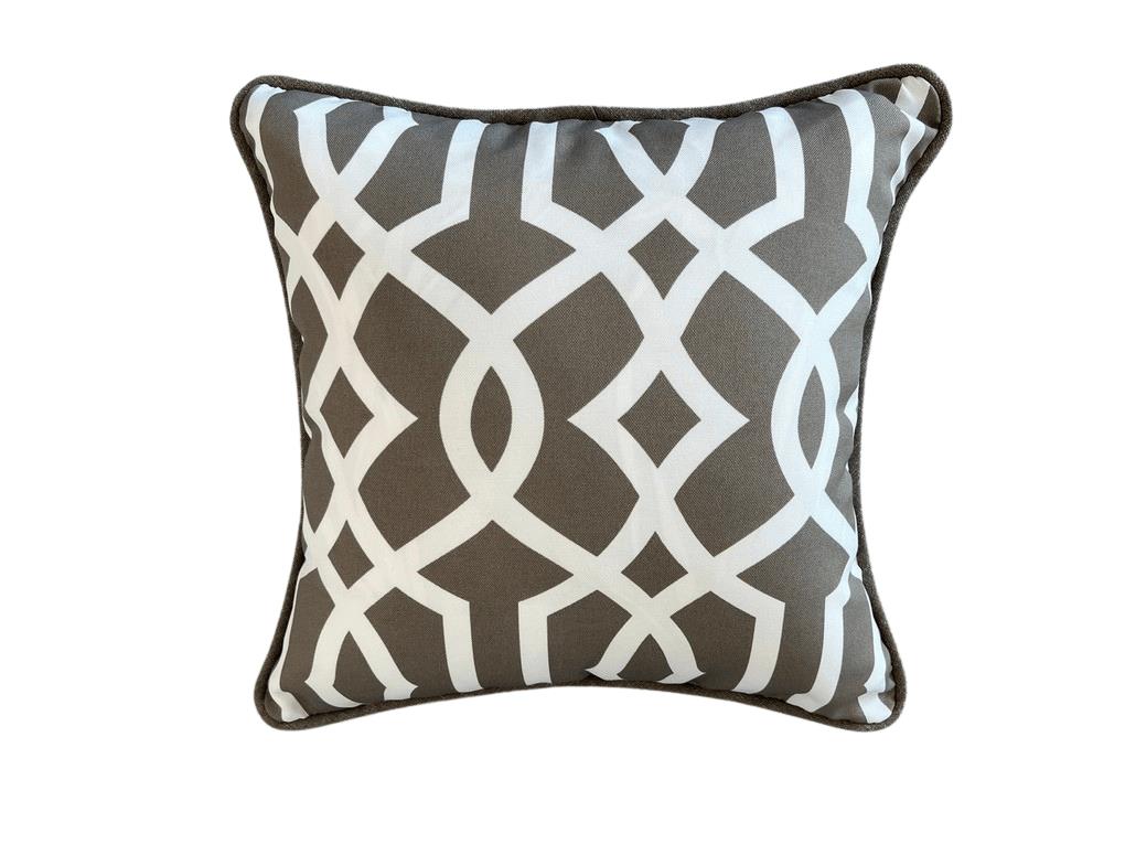 Marrakesh Cushion Cover with piping 16"x16"(40x40cm) - Khaki (2pcs/bag)