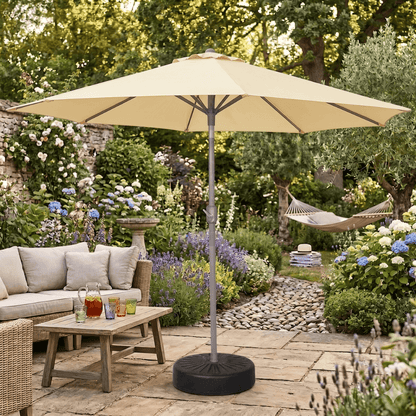 Garden Parasol Replacement Cover 2.7M 8 Ribs Fabric  - Cream