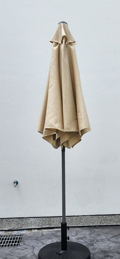 Garden Parasol Replacement Cover 2.4M 6 Ribs Fabric  - Olefin Beige