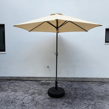 Garden Parasol Replacement Cover 2.4M 6 Ribs Fabric  - Olefin Beige
