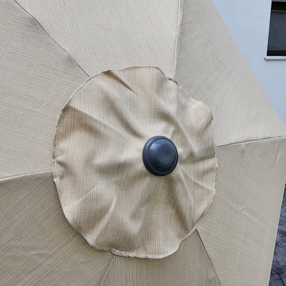 Garden Parasol Replacement Cover 2.4M 6 Ribs Fabric  - Olefin Beige