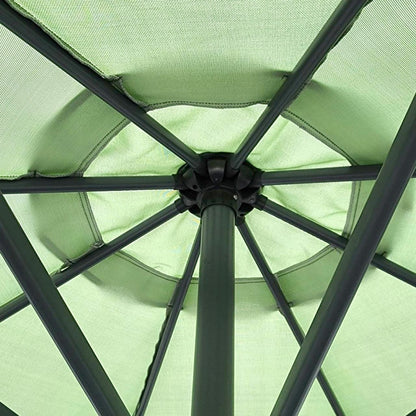 Garden Parasol Replacement Cover 2.7M 8 Ribs Fabric  - Olefin Green