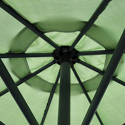 Garden Parasol Replacement Cover 2.7M 8 Ribs Fabric  - Olefin Green