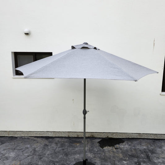 Replacement 2.4M 6 Ribs Parasol Fabric  - Grey