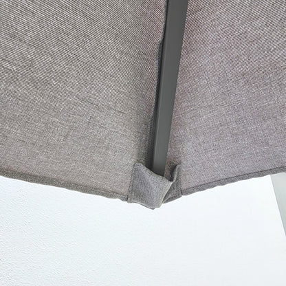 Garden Parasol Replacement Cover 2.4M 6 Ribs Fabric  - Grey