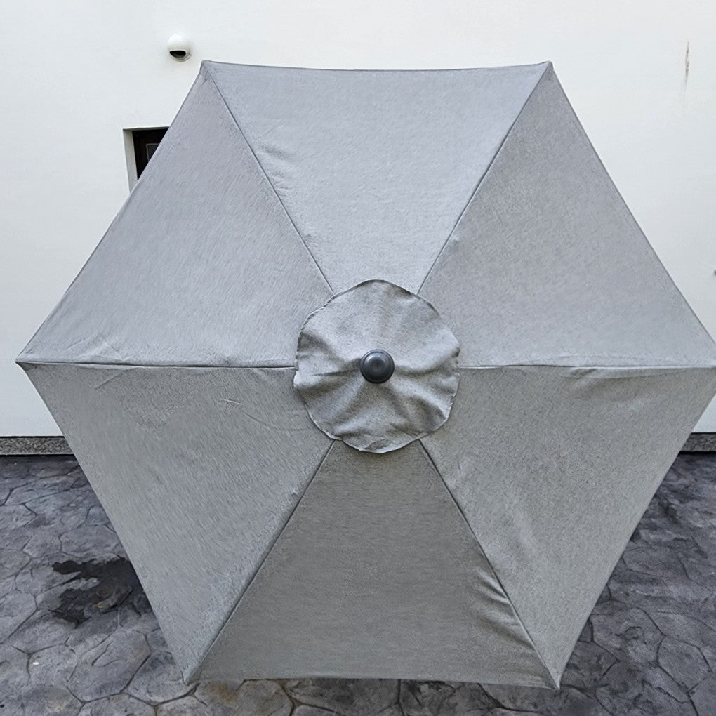 Replacement 2.4M 6 Ribs Parasol Fabric  - Grey