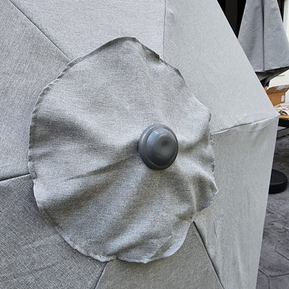 Garden Parasol Replacement Cover 2.4M 6 Ribs Fabric  - Grey