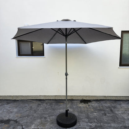 Garden Parasol Replacement Cover 2.7M 6 Ribs Fabric  - Grey