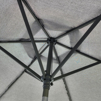 Garden Parasol Replacement Cover 2.7M 6 Ribs Fabric  - Grey
