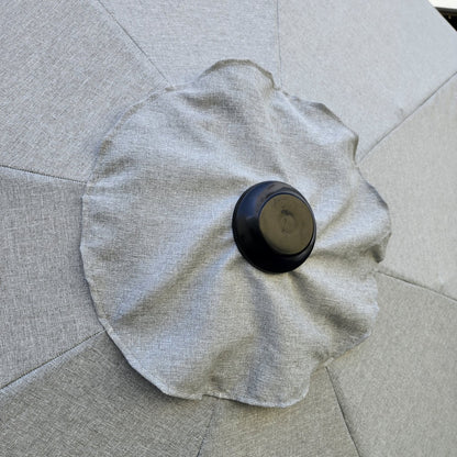 Garden Parasol Replacement Cover 2.7M 8 Ribs Fabric  - Grey