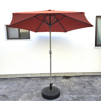 Garden Parasol Replacement Cover 2.4M 6 Ribs Fabric  - Olefin Red