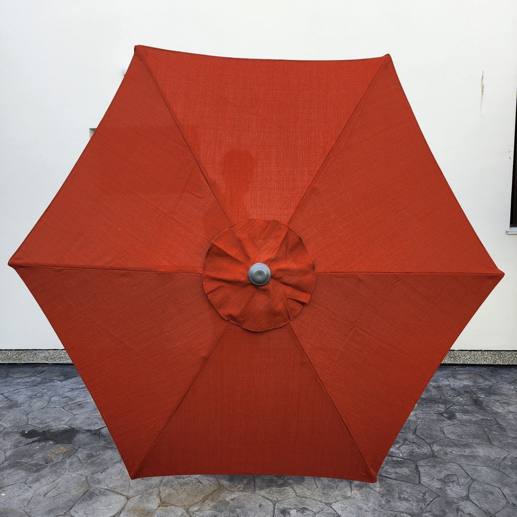 Replacement 2.4M 6 Ribs Parasol Fabric  - Olefin Red