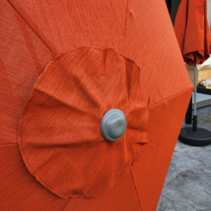 Garden Parasol Replacement Cover 2.4M 6 Ribs Fabric  - Olefin Red