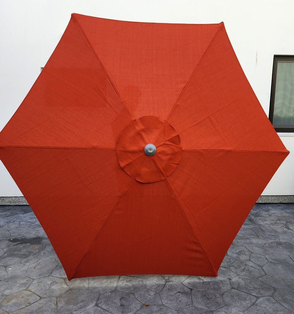 Replacement 2.7M 6 Ribs Parasol Fabric  - Olefin Red