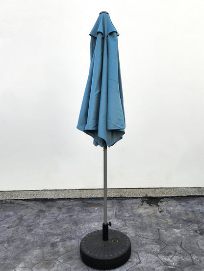 Garden Parasol Replacement Cover 2.4M 6 Ribs Fabric  - Olefin Ocean Blue