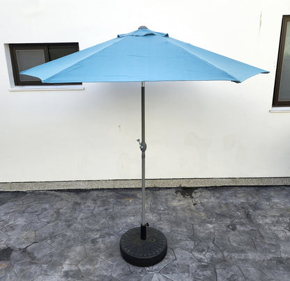 Garden Parasol Replacement Cover 2.4M 6 Ribs Fabric  - Olefin Ocean Blue