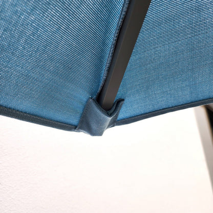 Garden Parasol Replacement Cover 2.4M 6 Ribs Fabric  - Olefin Ocean Blue