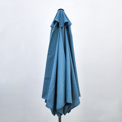 Garden Parasol Replacement Cover 2.7M 6 Ribs Fabric  - Olefin Ocean Blue