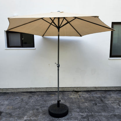 Garden Parasol Replacement Cover 2.7M 6 Ribs Fabric  - Olefin Beige
