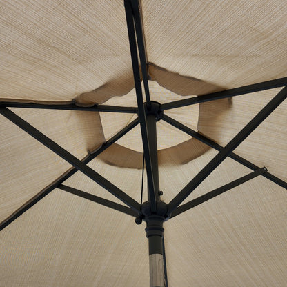 Garden Parasol Replacement Cover 2.7M 6 Ribs Fabric  - Olefin Beige