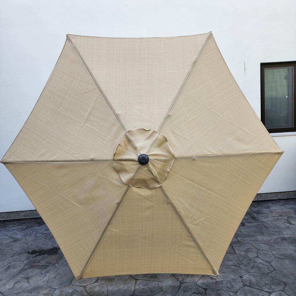 Replacement 2.7M 6 Ribs Parasol Fabric  - Olefin Beige