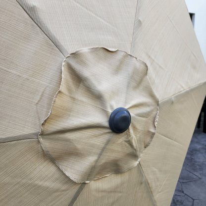 Garden Parasol Replacement Cover 2.7M 6 Ribs Fabric  - Olefin Beige