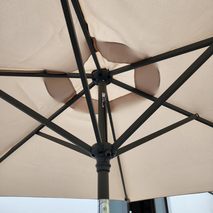 Garden Parasol Replacement Cover 2.4M 6 Ribs Fabric  - Cream