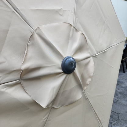 Garden Parasol Replacement Cover 2.4M 6 Ribs Fabric  - Cream