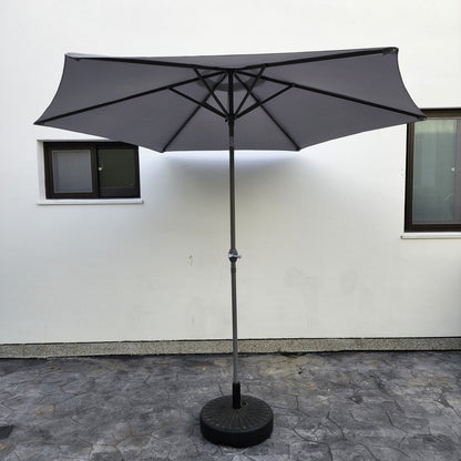 Garden Parasol Replacement Cover 2.7M 6 Ribs Fabric  - Grey