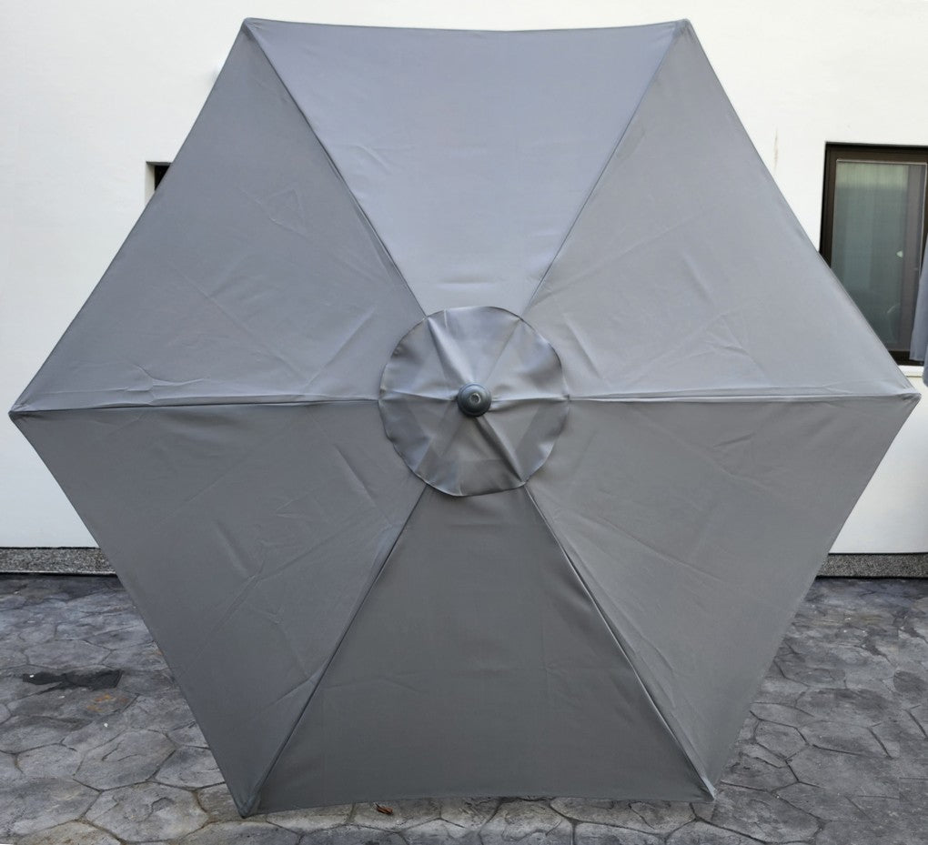 Replacement 2.7M 6 Ribs Parasol Fabric  - Grey