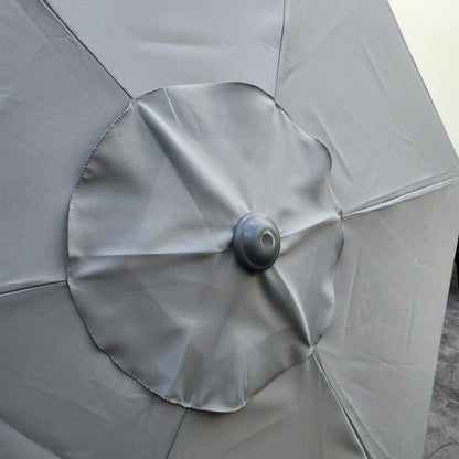 Garden Parasol Replacement Cover 2.7M 6 Ribs Fabric  - Grey