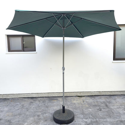 Garden Parasol Replacement Cover 2.7M 6 Ribs Fabric  - Dark Green