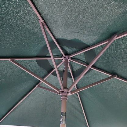 Garden Parasol Replacement Cover 2.7M 6 Ribs Fabric  - Dark Green