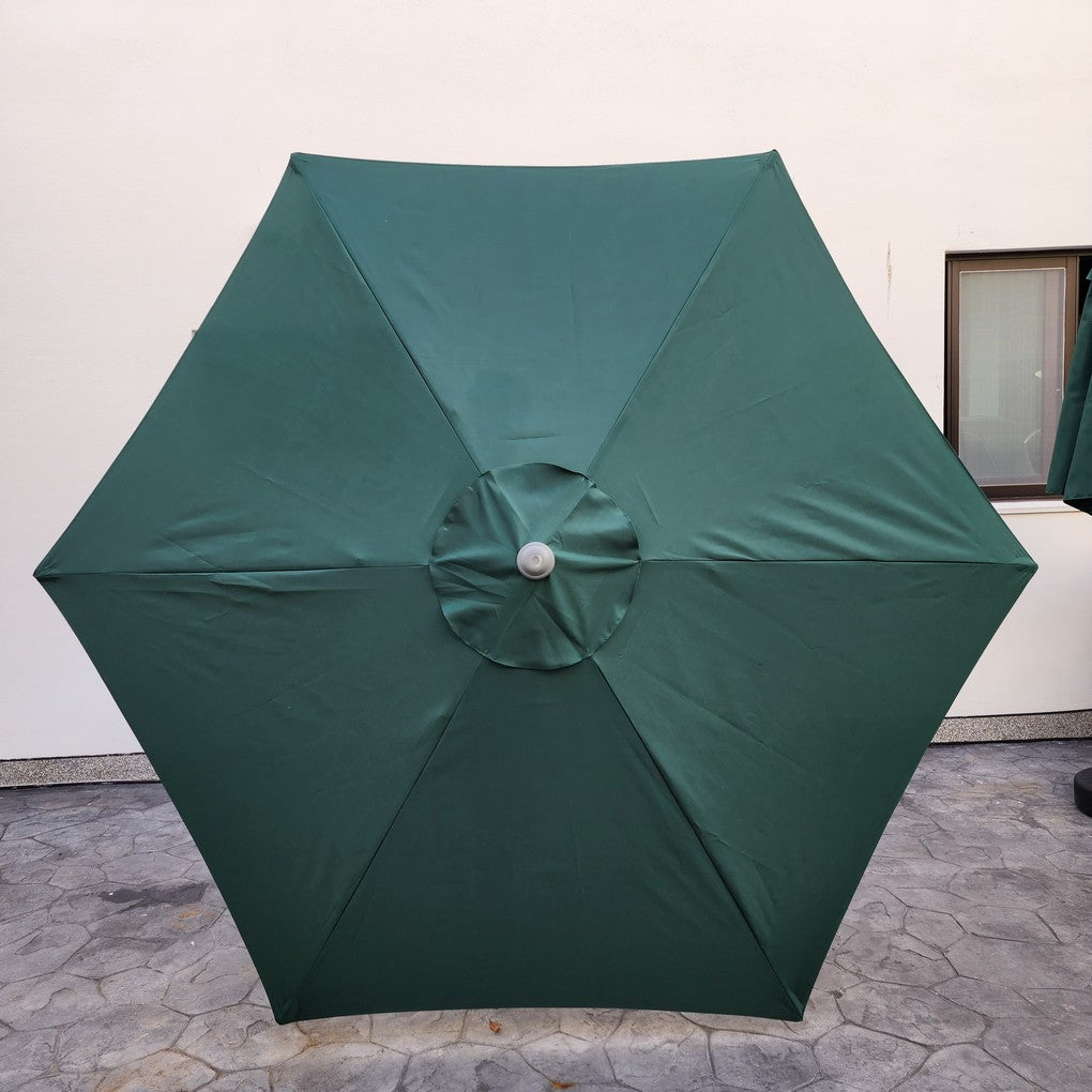 Replacement 2.7M 6 Ribs Parasol Fabric  - Dark Green