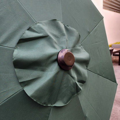 Garden Parasol Replacement Cover 2.7M 8 Ribs Fabric  - Dark Green