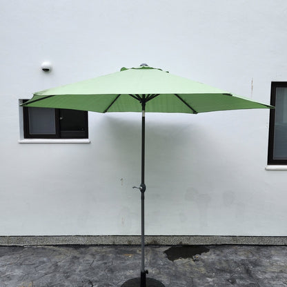 Garden Parasol Replacement Cover 2.7M 6 Ribs Fabric  - Olefin Green