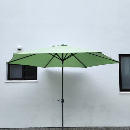 Garden Parasol Replacement Cover 2.7M 6 Ribs Fabric  - Olefin Green