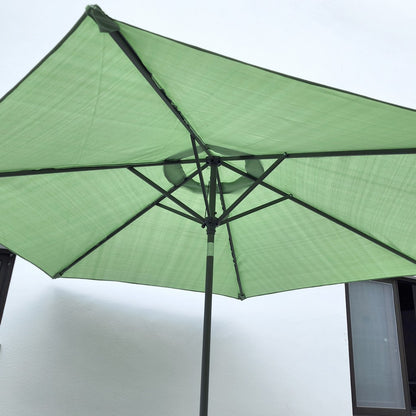 Garden Parasol Replacement Cover 2.7M 6 Ribs Fabric  - Olefin Green