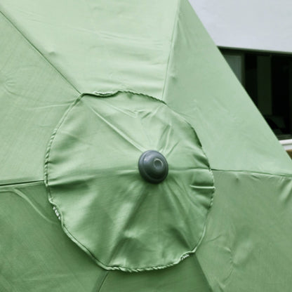 Garden Parasol Replacement Cover 2.7M 6 Ribs Fabric  - Olefin Green