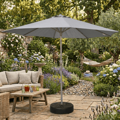 Garden Parasol Replacement Cover 2.7M 6 Ribs Fabric  - Grey