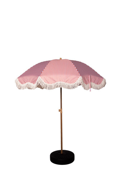 EasyShade Beach Parasol 2m - Striped Terracotta