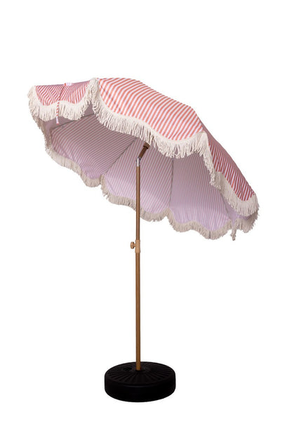 EasyShade Beach Parasol 2m - Striped Terracotta