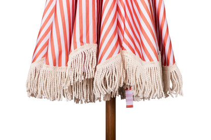 EasyShade Beach Parasol 2m - Striped Terracotta