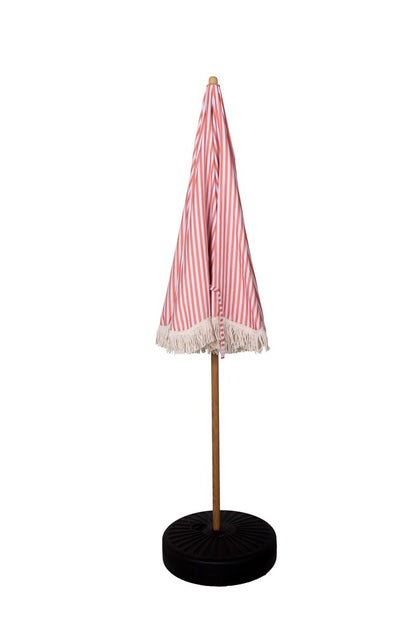 EasyShade Beach Parasol 2m - Striped Terracotta
