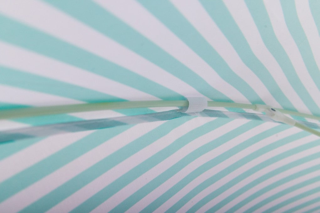 EasyShade Beach Parasol 2m - Striped Coastal Teal