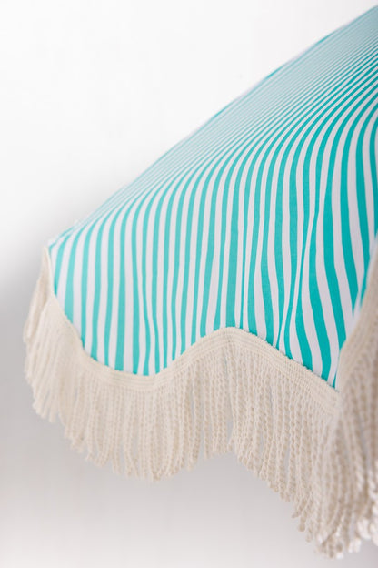 EasyShade Beach Parasol 2m - Striped Coastal Teal