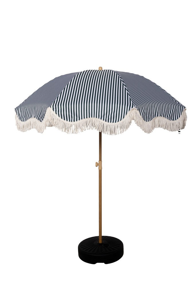 EasyShade Beach Parasol 2m - Striped Forest Green