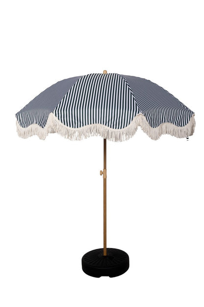 EasyShade Beach Parasol 2m - Striped Forest Green